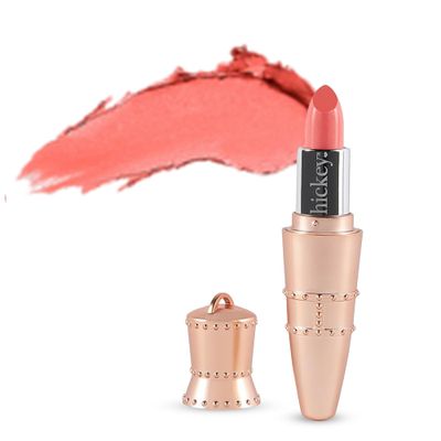 Hickey Lipstick for Women BEACH BABE Coral Lipstick Matte &amp; Refillable Organic Lipstick Long Lasting with High Pigmented Color for Bold Looks Perfect for Eco-Conscious Beauty Lovers