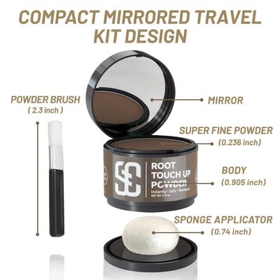 SOVONCARE Instantly Hairline Powder, Hairline Shadow Gray Hair Coverage Touch Up Hair Powder for Thinning Hair for Women Hair Root Touch Up Powder Hair Root Cover Up Conceals Hair Loss Dark Brown