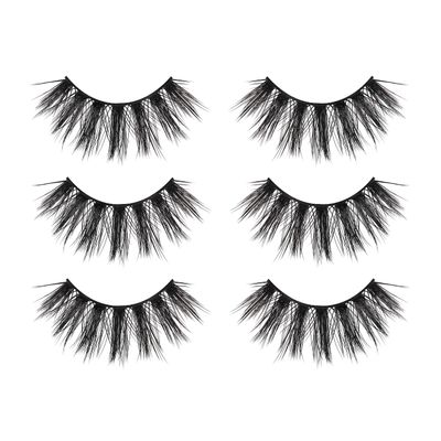 iEnvy False Eyelashes 3 Pairs Fluffy and Natural Multiangle and Volume Faux Mink Lashes (21)