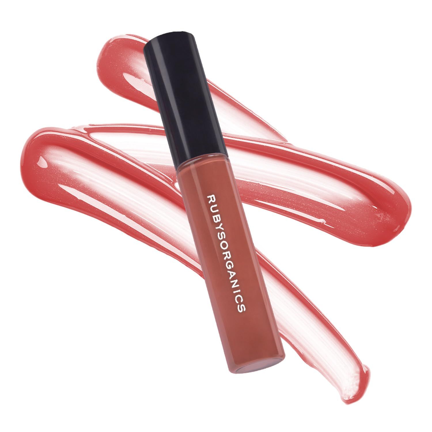 RUBY&#39;S ORGANICS Lip Gloss for Women, Lip Balm for Girls, Hydrating, Non Sticky &amp; Non Drying Formula, Long Lasting, Natural Organic Lip Makeup, Paraben Free -Toffee, 6.5ml