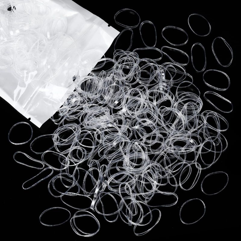 Teenitor Clear Hair Elastics,Clear Rubber Bands for Hair, Clear Hair Ties