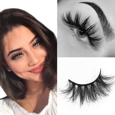 SWINGINGHAIR Lashes, 3D Eyelashes 19mm Natural False Eyelashes Siberian 3D Lashes Natural Look Fake Eyelashes Hand-made Fluffy Wispy Lashes 1 Pair Strip Lashes