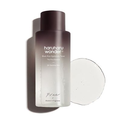 Haruharu Wonder Black Rice Hyaluronic Toner for Sensitive Skin 5.1 fl.oz  150ml | Alcohol Free, Fragrance Free | Vegan, Crurelty Free, EWG-Green