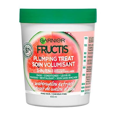 Garnier Fructis Plumping Treat 3-In-1 Hair Mask with Watermelon Extract