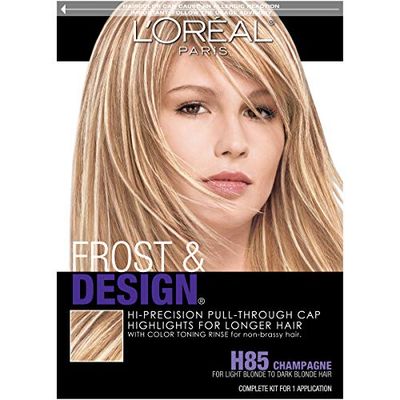 L&#39;Oreal Paris Frost and Design Cap Hair Highlights For Long Hair, H85 Champagne, 1 kit