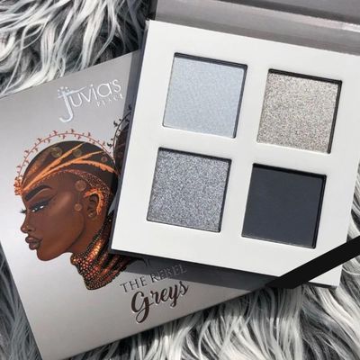 Juvia's Place Rebel Quad Grey Eyeshadow Palette - Shades of 4, Professional Eye Makeup, Pigmented Eyeshadow Palette, Makeup Palette for Eye Color &amp; Shine, Pressed Eyeshadow Cosmetics