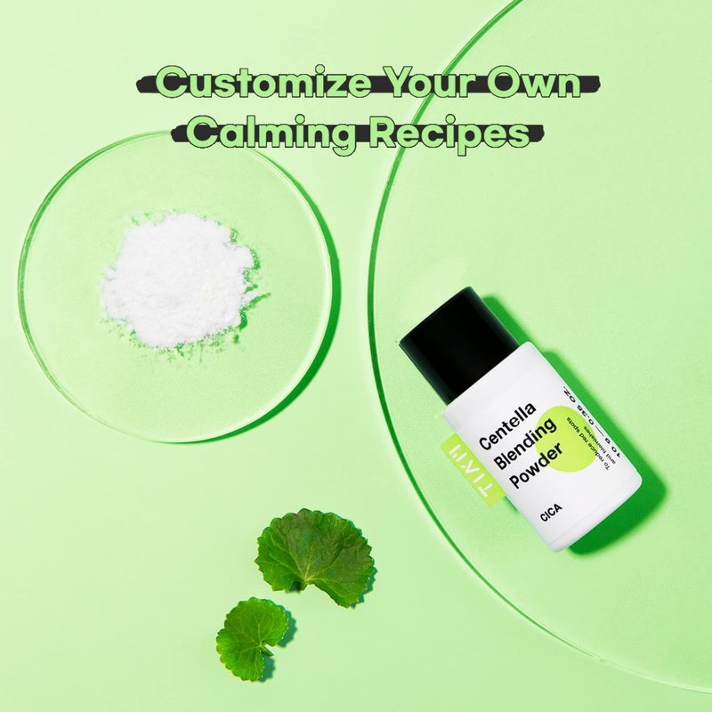 TIAM Centella Blending Powder, CICA Powder, Sebum Control, reduce acne marks, Asiaticoside, Madecassic Acid, Asiatic Acid, 0.35 Oz