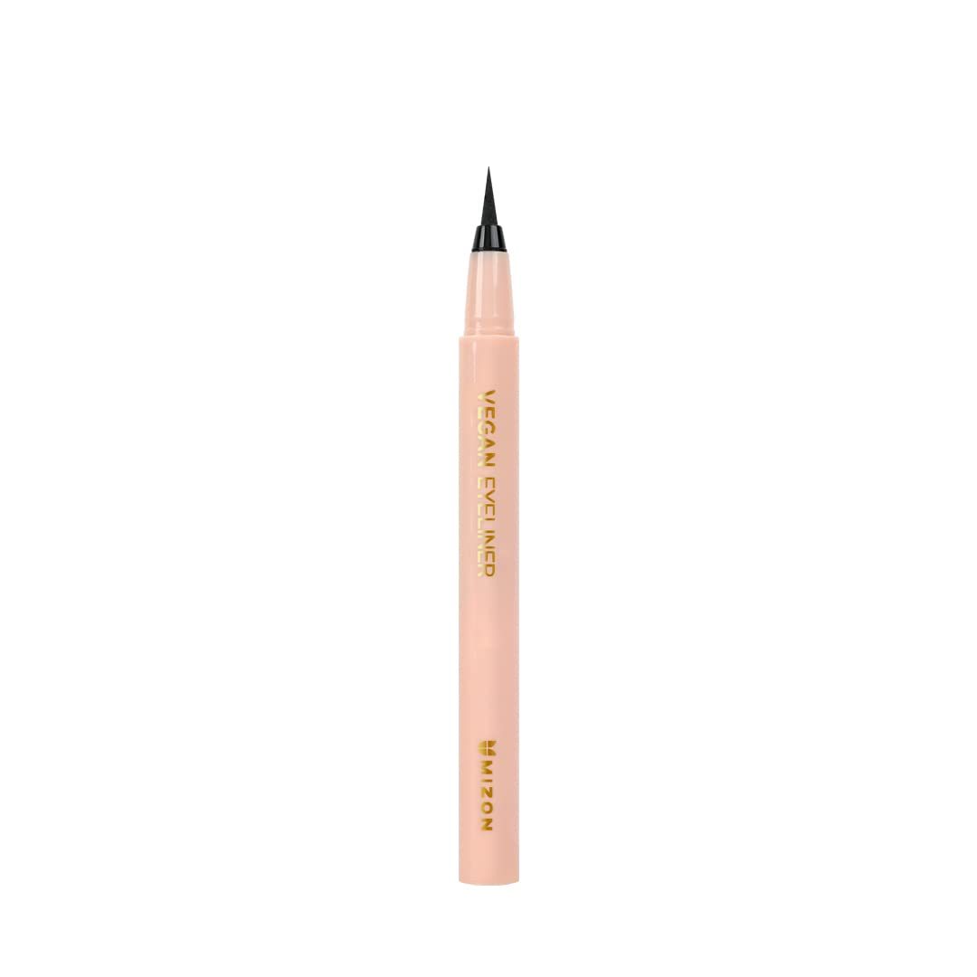 MIZON Liquid Vegan Eyeliner, Black, long-lasting, waterproof, smudge proof, sharp tip, quick dry, easy cleansing (0.02 Fl Oz)