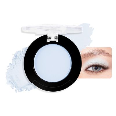 Monochrome Matte Eyeshadow Makeup Palette,Highly Pigmented Light Blue Color Eyeshadow Palette,Matte Pressed Powder Eyeshadow Makeup,Single Vegan Eye Shadow,Daily Evening Women Girls Eyeshadow Gift 14#