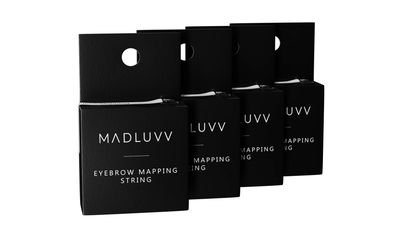 MADLUVV PMU Mapping String for Professional Brow Artistry, Pre-Inked String for Professional Eyebrow Mapping, Cosmetic Grade, Hypoallergenic &amp; Cruelty Free - 4 Pack