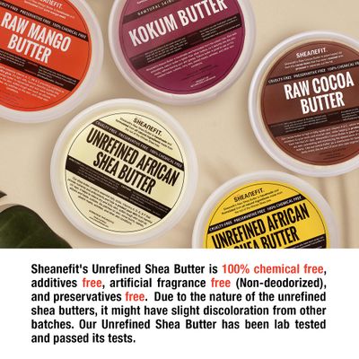 Sheanefit Raw Unrefined African Shea Butter, Natural Body Butter, Soft &amp; Smooth Daily Moisturizer For Face &amp; Body Ivory 8oz (Pack of 1)