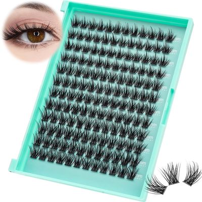 Bodermincer Eyelashes Clusters 10-12-14mm Mixed12-14-16mm Mixed14-16-18mm Mixed16-18-20mm Mixed Nature D Curl False Lashes Cluster Eyelashes (12-14-16mm Mixed)