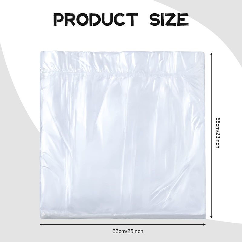 100 Pcs Disposable Foot Tub Liner Portable Bath Basin Bags Plastic Pedicure Spa Bags Thin Large Foot Bath Liners Disposable Pedicure Liners for Foot Pedicure Spa Hotel Home Use, 25 x 23 Inches