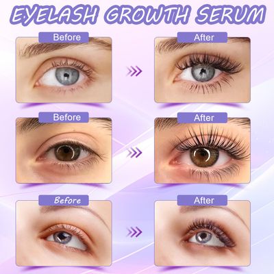 Premium Eyelash Growth Serum and Eyebrow Enhancer by Aomock, Lash Serum - 5ml,Lash Boost Serum for Longer, Fuller, Thicker Lashes &amp; Brows