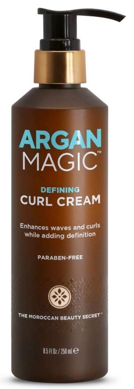 ARGAN MAGIC Defining Curl Cream - Enhances Waves and Curls While Adding Definition | Conditions, Detangles, and Reduces Frizz | Paraben Free (8.5 Ounce  250 Milliliter)
