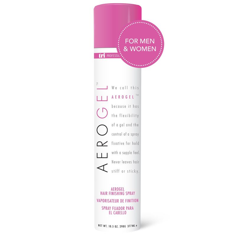 TRI Design Aerogel Hairspray - Non-Toxic Hair Finishing Spray for Styling, Volumizing and Holding Curly Hair with Flexible Hold - For Women and Men - Pack of 1 (10.5 oz)