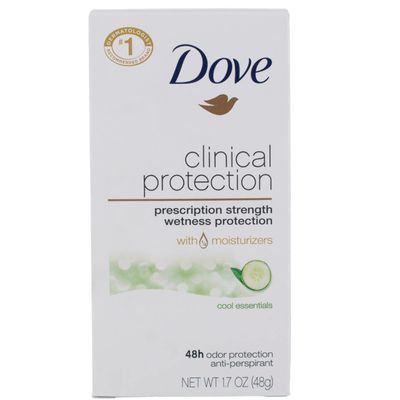Dove Clinical Protection Anti-Perspirant Deodorant Solid, Cool Essentials 1.70 oz (Pack of 3)