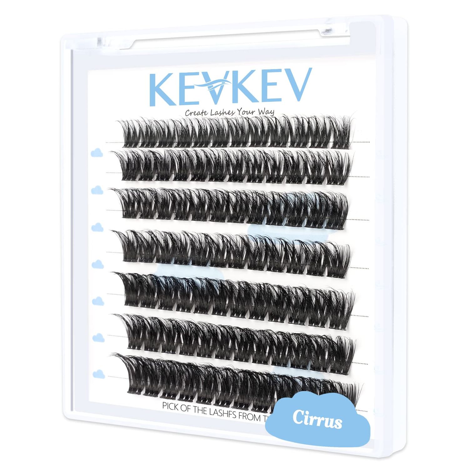 Lash Clusters 84 Pcs Cluster Lashes Eyelash Clusters DIY Cluster Eyelash Extensions Individual Lashes that Look Like Eyelash Extensions Natural Look Thin Band &amp; Soft (Cirrus,D-12)