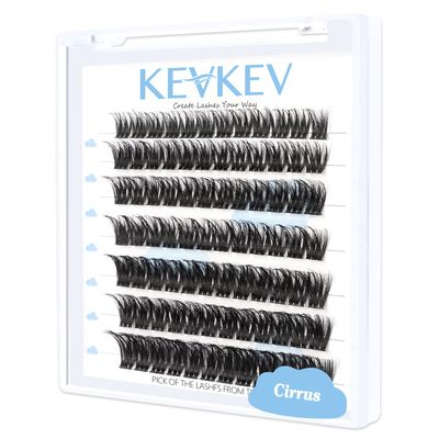 Lash Clusters 84 Pcs Cluster Lashes Eyelash Clusters DIY Cluster Eyelash Extensions Individual Lashes that Look Like Eyelash Extensions Natural Look Thin Band &amp; Soft (Cirrus,D-12)