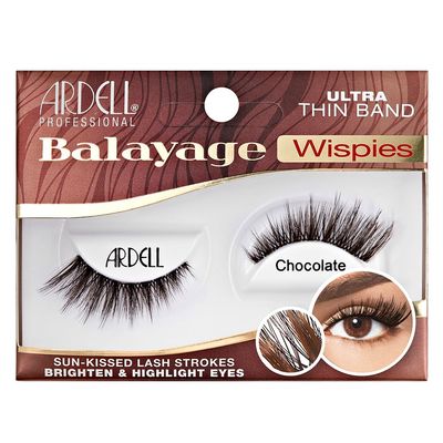 Ardell Balayage Wispies False Eyelashes - Chocolate, Full Volume and Definition, Natural, Wispy Lashes, Reusable, 1-Pair