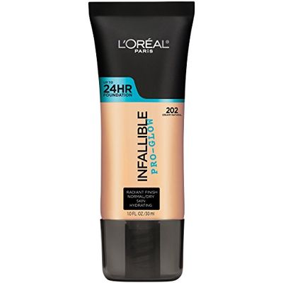 L&#39;Oreal Paris Makeup Infallible Up to 24HR Pro-Glow Foundation, Creamy Natural, 1 fl oz.