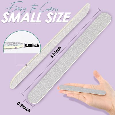 Professional Disposable Zebra Nail Files 100180 Grit 5" Double Sided Emery Board Manicure Pedicure Tools 50Pcs