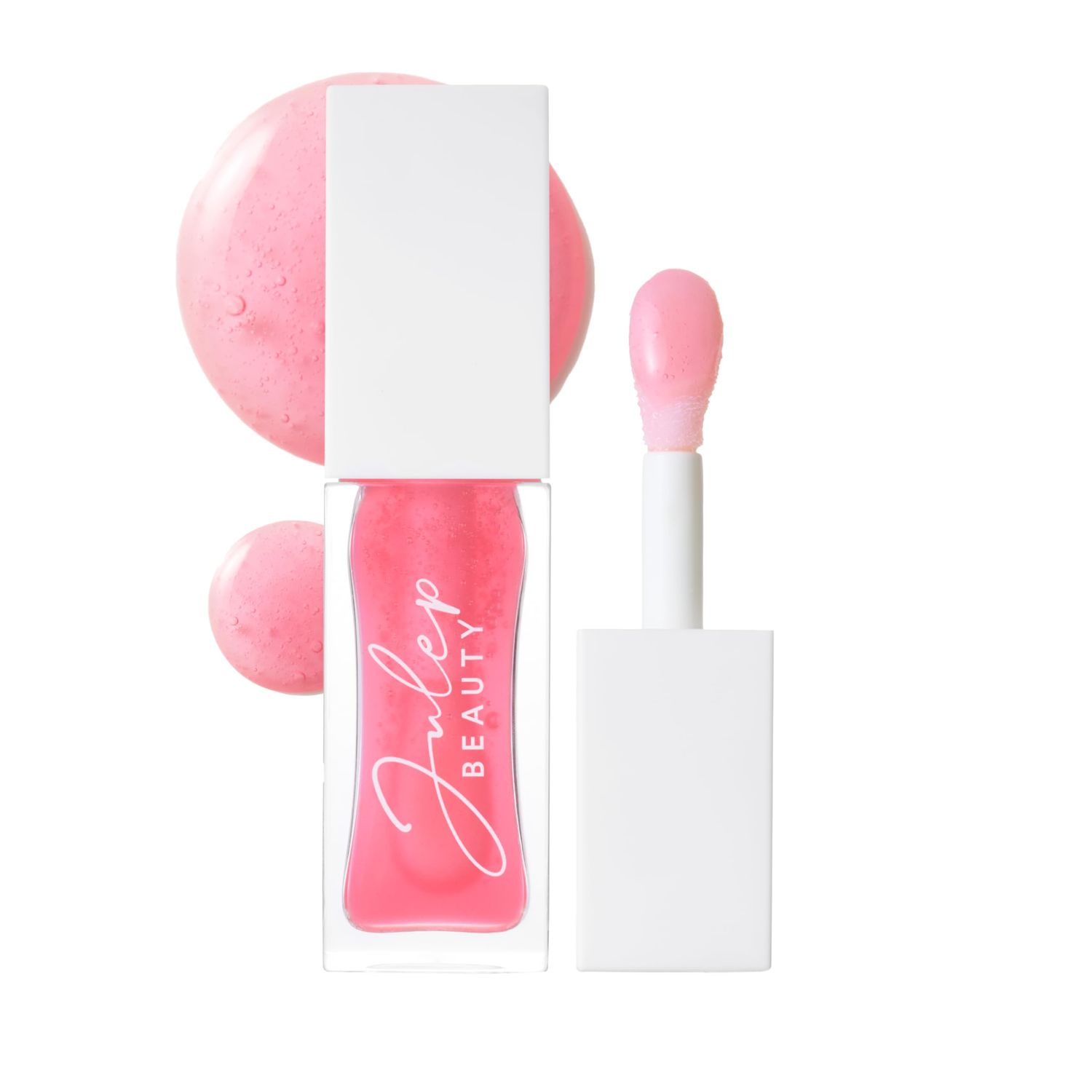 Julep So Plush Glossy Lip Oil - Nourishing Apricot, Avocado &amp; Jojoba, Sheer Color &amp; Shine, Moisturizing for Dry Lips-Hot Pink, 1.15 oz