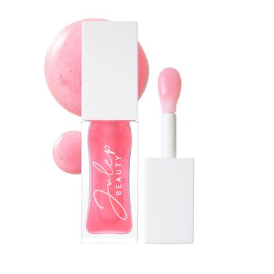 Julep So Plush Glossy Lip Oil - Nourishing Apricot, Avocado &amp; Jojoba, Sheer Color &amp; Shine, Moisturizing for Dry Lips-Hot Pink, 1.15 oz