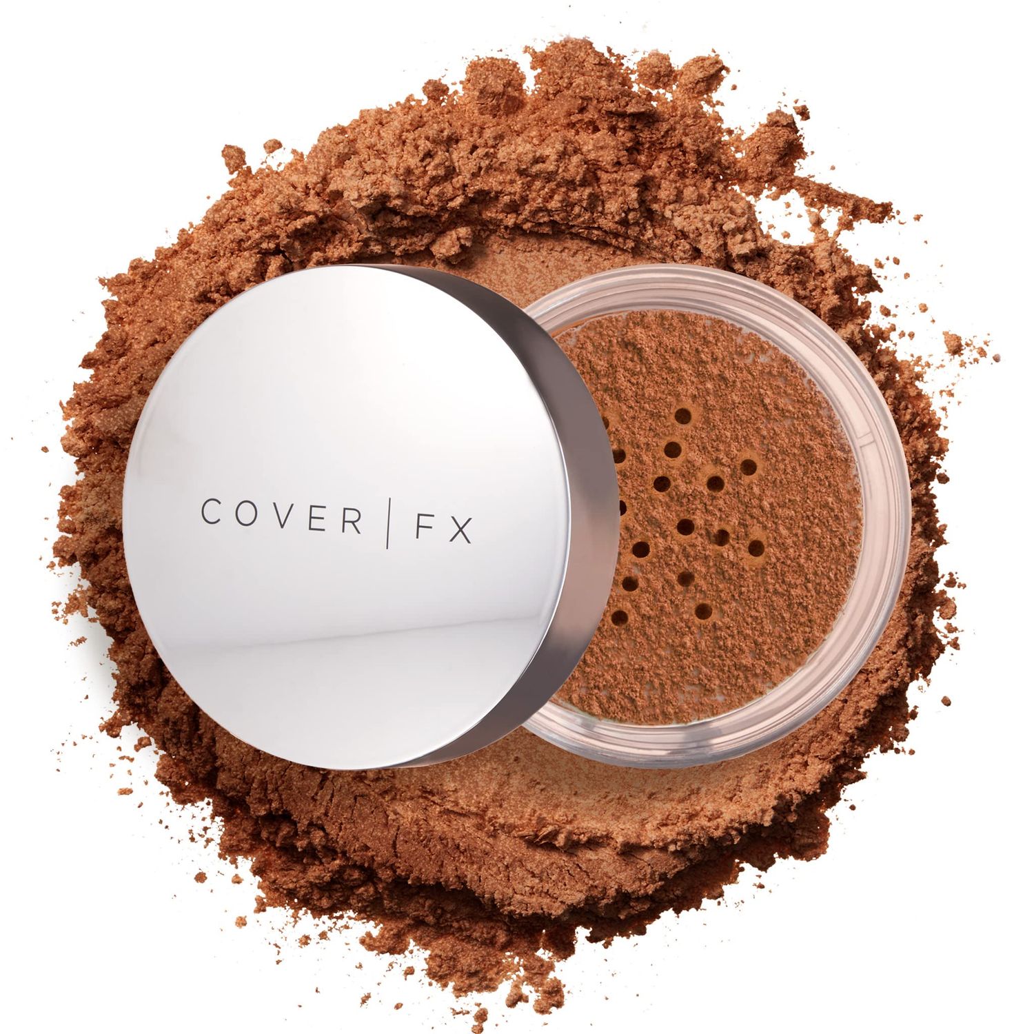 COVER FX Illuminating Setting Powder - Shade Deep - Radiant Loose Makeup Finishing Powder - Lock in Makeup - Blurs Fine Lines - Full Size