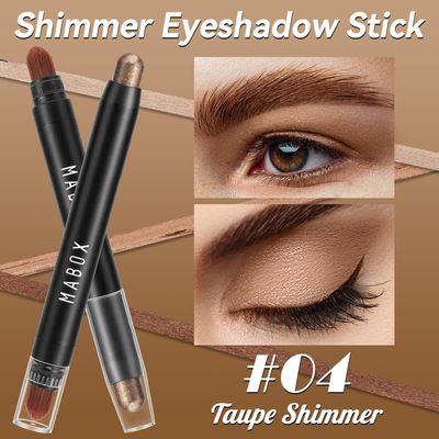 Teenanseen Eyeshadow Stick, 3 Pcs Cream Eye Shadow Sticks, Brilliant Eye Brightener Stick with Brush, Waterproof Shimmer Eyeshadow Stick Set for Eyes, Long Lasting Brown Eyeshadow Pencil-Earth Caramel