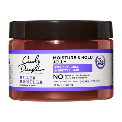 Carol&#39;s Daughter Black Vanilla Moisture and Hold Jelly, Hair Gel For Dry Hair with Shea Butter, Jojoba and Vanilla, 12 Fl Oz