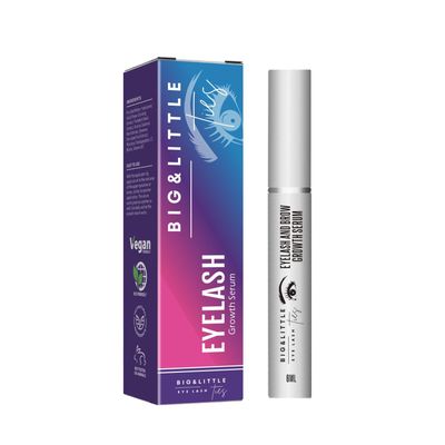 Eyelash Serum for Broader, Fuller Eyelashes - BIG&amp;LITTLE TIES Eyelash Growth Serum to Enhance Beautiful Lashes, Growth Serum to Enhance Your Lashes and Brows (0.20 fl oz)