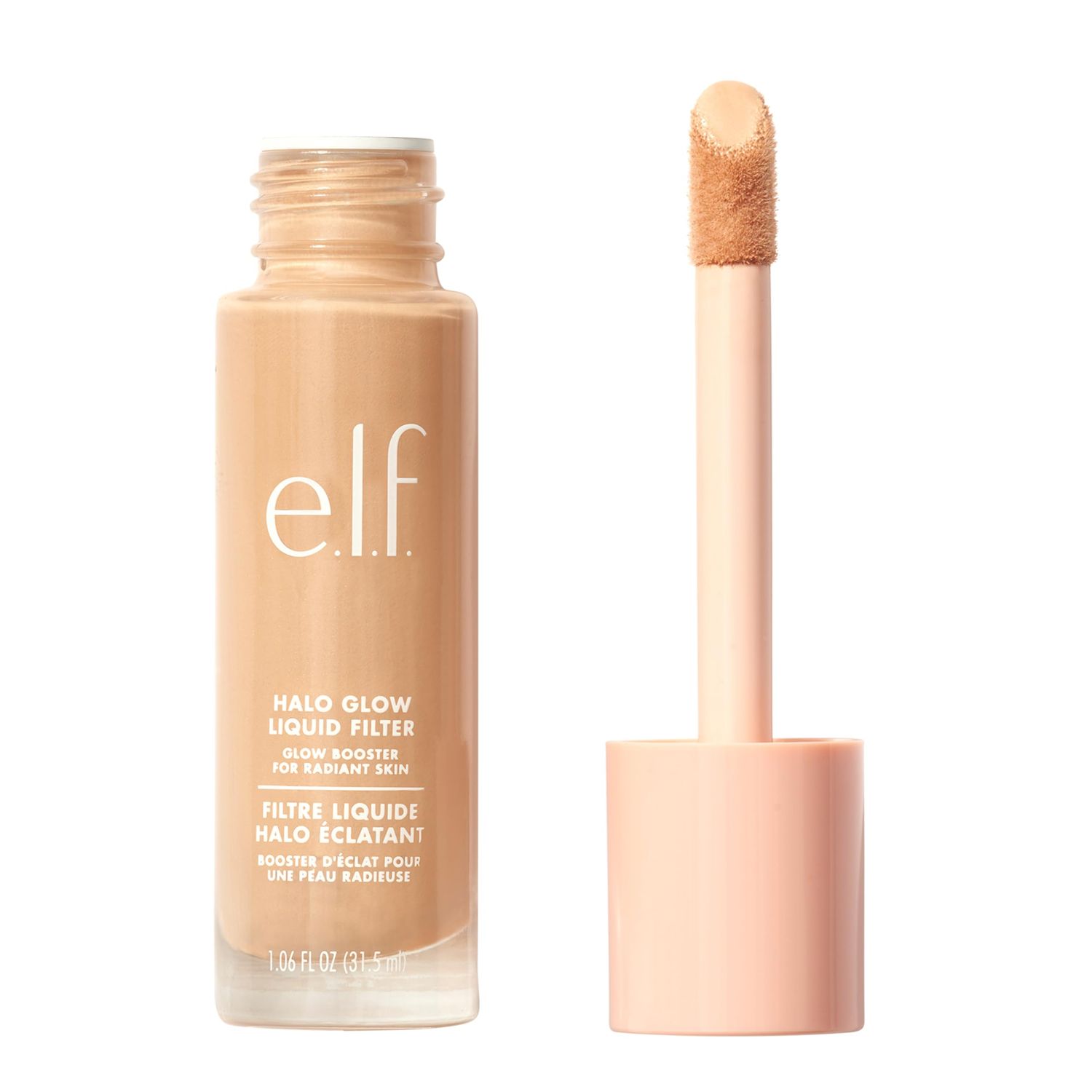 e.l.f. Halo Glow Liquid Filter, Complexion Booster For A Glowing, Soft-Focus Look, Infused With Hyaluronic Acid, Vegan &amp; Cruelty-Free, 2 FairLight
