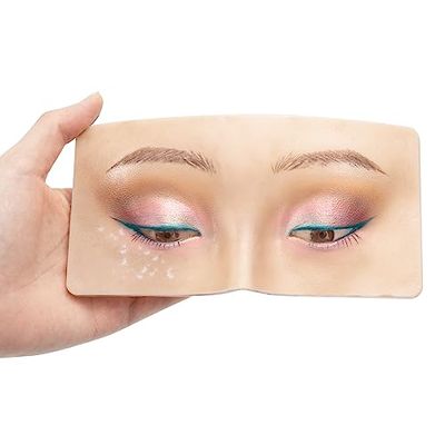 Makeup Practice Face Board 3D Realistic Pad, Reusable eyeshadow practice eyes for Makeup Artist Board Makeup Practice, Eyeshadow Eyeliner Eyebrow Mapping Realistic Face Skin make up practice face