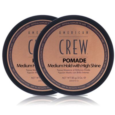 Men&#39;s Hair Pomade by American Crew, Medium Hold with High Shine, 3 Oz (Pack of 2)