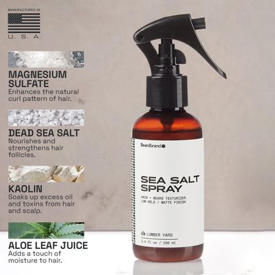 Sea Salt Spray for Men - Hair Texture Spray Adds Instant Volume, Texture &amp; Thickness, Lightweight Hair Salt Spray for Natural, Textured Look, Lumber Yard Scent, Achieve Effortless Style &amp; All-Day Hold