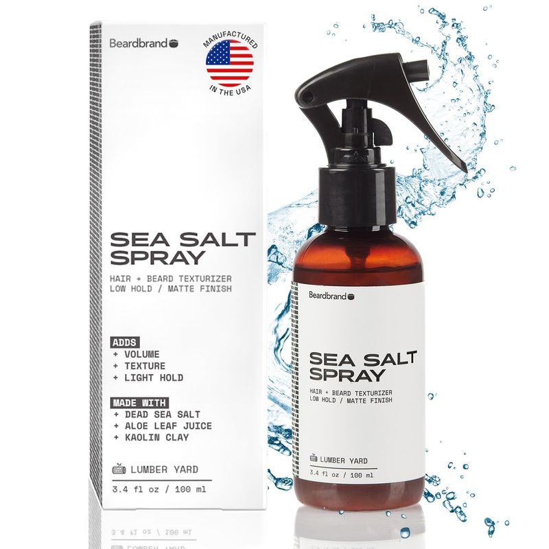 Sea Salt Spray for Men - Hair Texture Spray Adds Instant Volume, Texture &amp; Thickness, Lightweight Hair Salt Spray for Natural, Textured Look, Lumber Yard Scent, Achieve Effortless Style &amp; All-Day Hold
