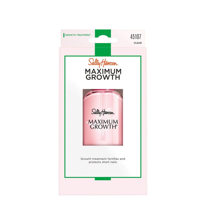 Sally Hansen Maximum Growth, Nail Strengthener, Base Coat, Nail Protectant, Triple Protein and Silk Formula