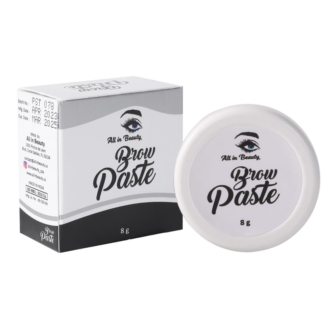 All in Beauty White Mapping Brow Paste 8g for Eyebrows design, draw or sketch the shape and help to perfect Henna Application.