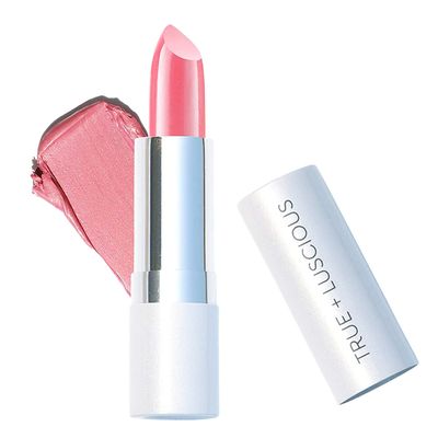 True  Luscious Super Moisture Lipstick - Clean, Vegan and Cruelty Free - Lasting Hydration for Dry Lips with a Sheer Finish - Pink Sugar