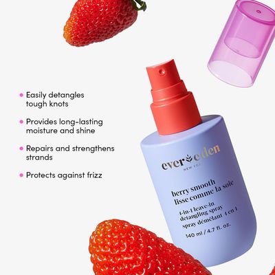Evereden Kids Detangler Spray 4-in-1 Leave-In Hair Spray | Detangle, Moisturize, Strengthen, & Protect | Easily Tackle Even the Toughest Knots | Clean & Vegan All types of Hair Product for Kids