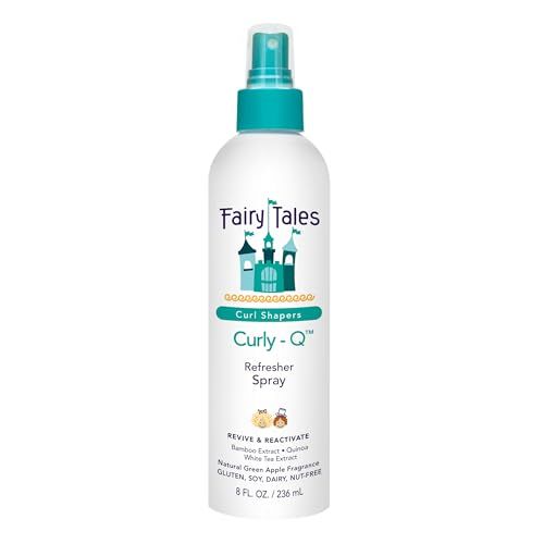 Fairy Tales Curly-Q Curl Refresher for Kids - Lightweight Spray to Define Curls, Add Bounce and Reduce Frizz - 8oz