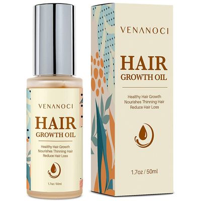 Biotin, Castor &amp; Rosemary Oil for Hair Growth for Women, hair loss treatments for dry damaged hair and growth, Serum for Thicker Longer Fuller Healthier Hair, All Natural Vitamin Rich Treatment