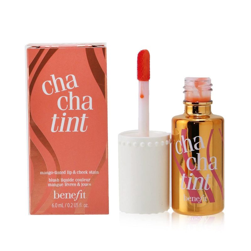Benefit Cha Cha Tint Mango-Tinted Lip &amp; Cheek Stain, 0.2 Ounce