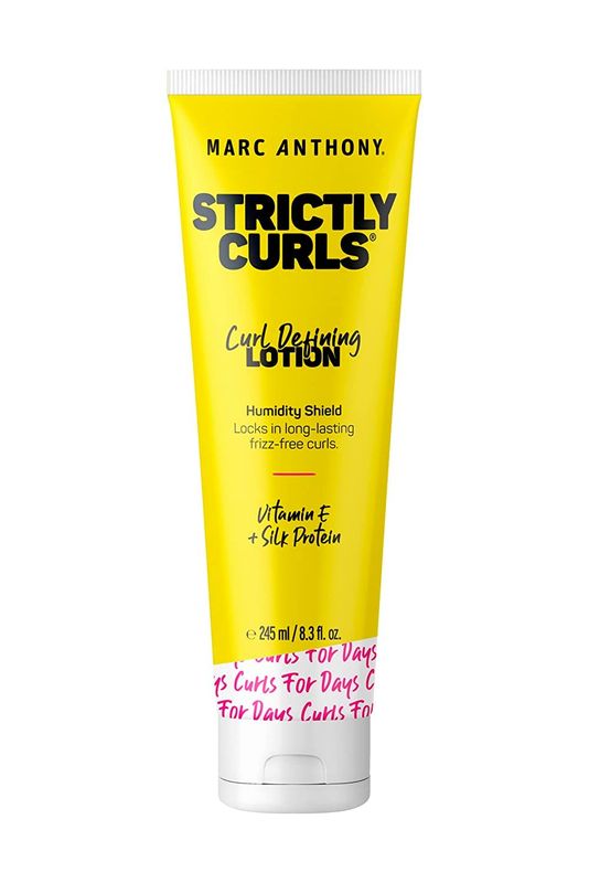 Marc Anthony Curl Defining &amp; Enhancing Lotion, Strictly Curls - Moisturizing Detangler with Vitamin E &amp; Silk Protein for Long-Lasting Frizz-Free - Bounce &amp; Shine For Wavy, Dry or Damaged Hair