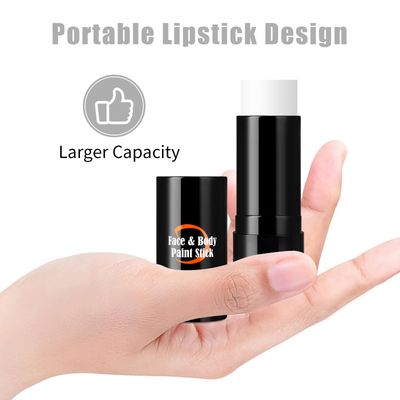 Drawdart Clown White Face Paint Stick, Portable Eye Black Stick for Sports, Full-coverage Cream Face Paint for Halloween SFX Makeup Cosplay Joker Costume Parties, Cream Grease Sticks