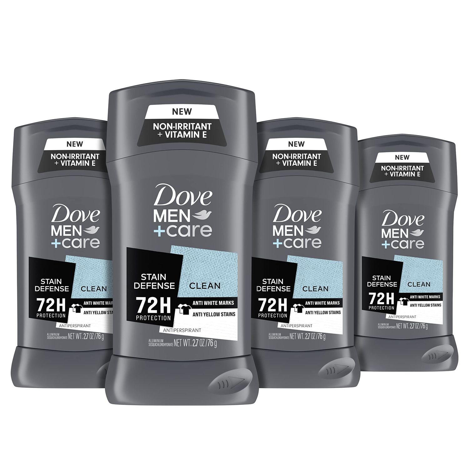 DOVE MEN  CARE Antiperspirant Deodorant 72-hour anti-stain Protection Invisible Deodorant For Men, 2.7 Ounce (Pack of 4)
