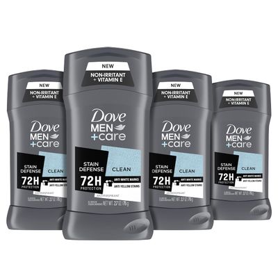 DOVE MEN  CARE Antiperspirant Deodorant 72-hour anti-stain Protection Invisible Deodorant For Men, 2.7 Ounce (Pack of 4)