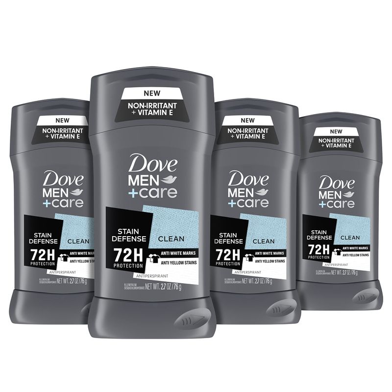 DOVE MEN  CARE Antiperspirant Deodorant 72-hour anti-stain Protection Invisible Deodorant For Men, 2.7 Ounce (Pack of 4)
