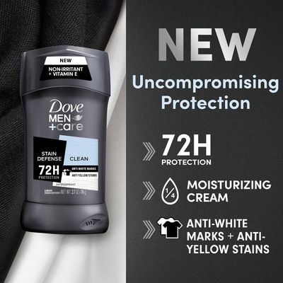 DOVE MEN  CARE Antiperspirant Deodorant 72-hour anti-stain Protection Invisible Deodorant For Men, 2.7 Ounce (Pack of 4)